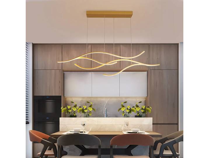 Plafonnier LED suspendu au design moderne, luminaire décoratif d'intérieur, idéal pour une chambre à coucher ou une cuisine