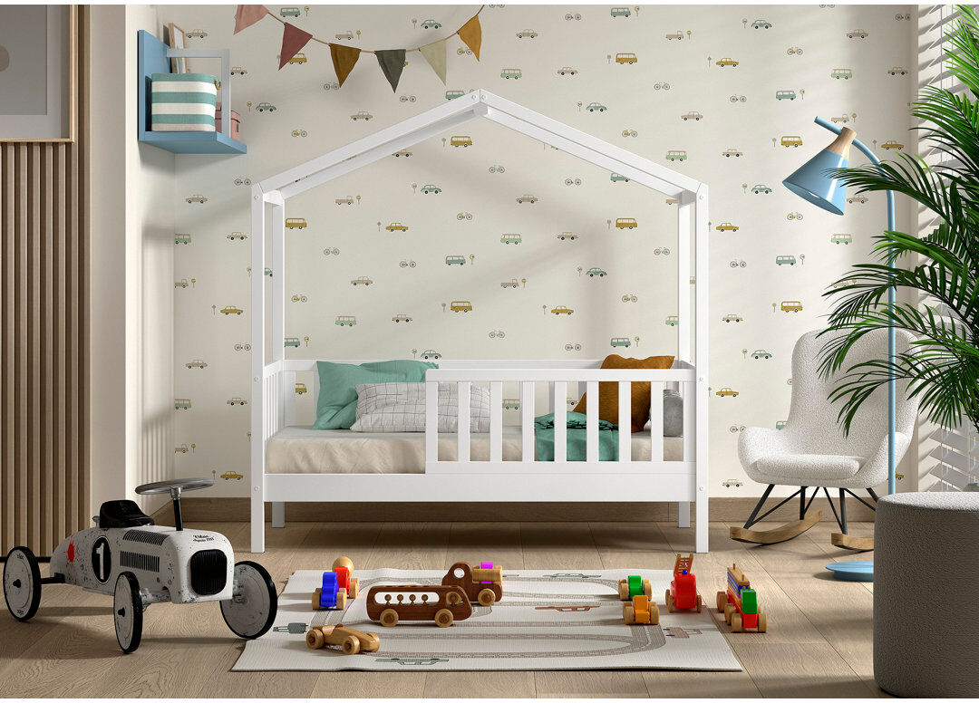 Vipack Junior Kids Bed, 70 x 140cm White UK Toddler - DE 70 x 140 cm