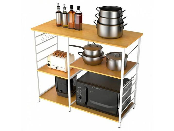 Meuble Rangement Desserte de Cuisine Etagères de Cuisine pour Stockage Étagère Four à Micro-Ondes
