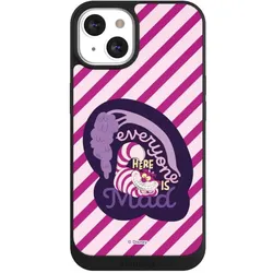 Nivocase Handyhülle für Apple iPhone 13 Hülle NIVOpure Case Schwarz Alice im Wunderland Disney Grinsekatze (Apple iPhone 13), Smartphone Hülle, Schwarz