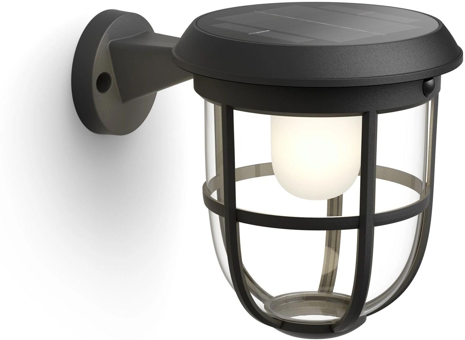 Philips Aussen-Wandleuchte "Radii UE Solar schwarz 3000K", schwarz, H: 19,2cm, Leuchten, Aussen-Wandleuchte schwarz H: 19,2cm