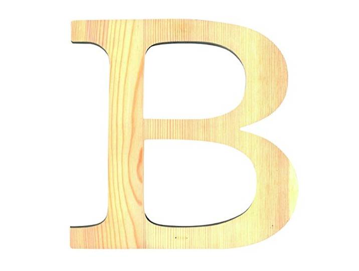 Artemio 11,5 cm houten letter B in hoofdletters, beige