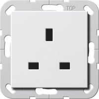 Steckdose British Standard 13 Ampere mit Shutter weiß, Retail