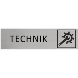 CombiCraft Aluminium Türschild Technik 165x45mm mit 3M-Tape