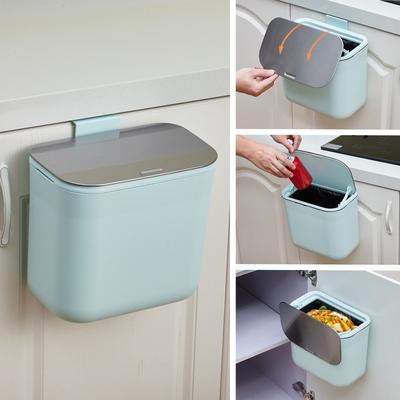 Garvee 1.9 Gal/2.4 Gal Kitchen Compost Bin, Small Hanging Trash Can with Stainless Steel Lid
