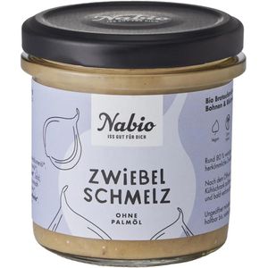 Nabio Gemüseaufstrich Aufstrich Zwiebelschmelz, BIO, glutenfrei & vegan, mit Zwiebeln, 135 g