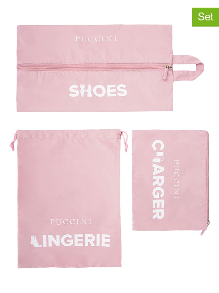 Puccini 6er-Set: Reiseorganizer in Rosa - onesize