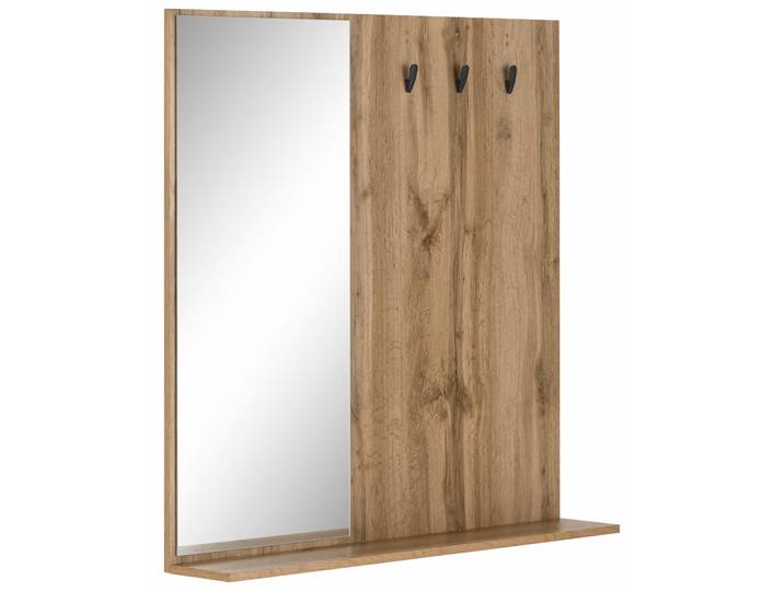 Spiegel PAROLI Akron , braun (eichefarben), B:95cm H:95cm T:16cm, Glas, Spiegel, Spiegel