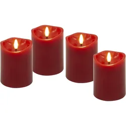 goobay LED-Wachskerzen, 10cm, rot