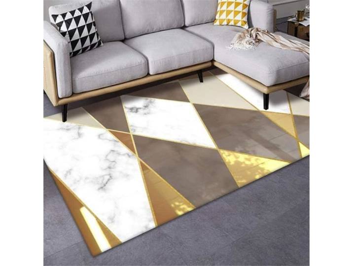 tapis garcon chambre Tapis de salon chambre à coucher motif géométrique doux et résistant à l'humidité protection 60x90cm[5081]