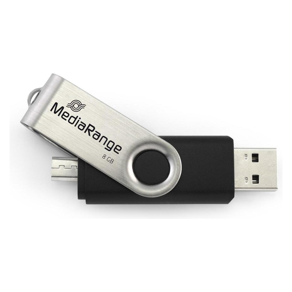 MediaRange combo flash drive with micro USB (OTG) (8 GB, USB-A) (MR930-2)