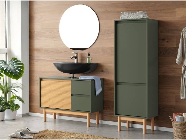 Meuble midi 44 x 138 x 35cm Vert/Vert de gris
