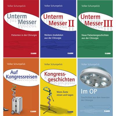Unterm Messer I-III, Kongressgeschichten, Auf Kongressreisen, Im OP, Set von Volker Schumpelick, Kaden, R, 978-3-949313-06-6