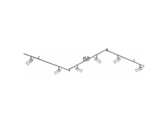Projecteur Moritz 195 x 117 x 18cm Argenté Fer, laqué Verre satiné LED/Halogène G9
