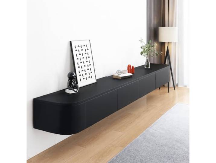 TULAZOU TV Schrank,TV Lowboard, Fernsehtisch, Fernsehschrank für das Wohnzimmer, Geeignet für das Wohnzimmer und Schlafzimmer (Schwarz, 120CM)