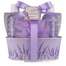 accentra Badeset LAVENDEL in Metallbox