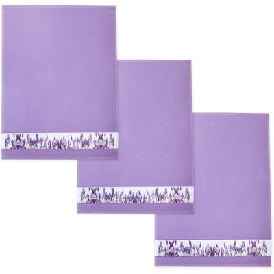 Geschirrtuch FRAMSOHN FROTTIER "Lavendel, aus 100% Baumwolle", lila (lavendel), B:50cm L:70cm, 100% Baumwolle, Geschirrtücher, Geschirrtuch, dichte Feinwebung, mit Bordüre, in Österreich hergestellt, 50x70 cm