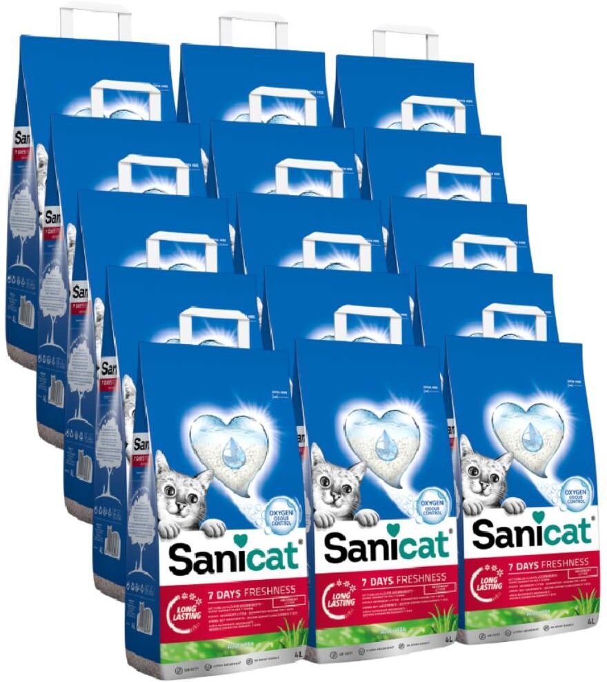 Sanicat Lettiera 7 Days Freshness KIT RISPARMIO 15x4L