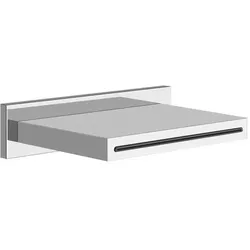 Gessi Rettangolo Schwalleinlauf 1/2 geschlossen, zur Wandmontage, mit separater Bedienung, 20293735, Farbe: Warm Bronze PVD