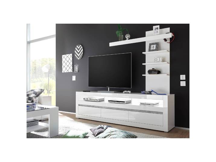 Aufsatzregal MDF Mitteldichte Holzfaserplatte , beschichtet Weiß 137 x 127 x 20cm