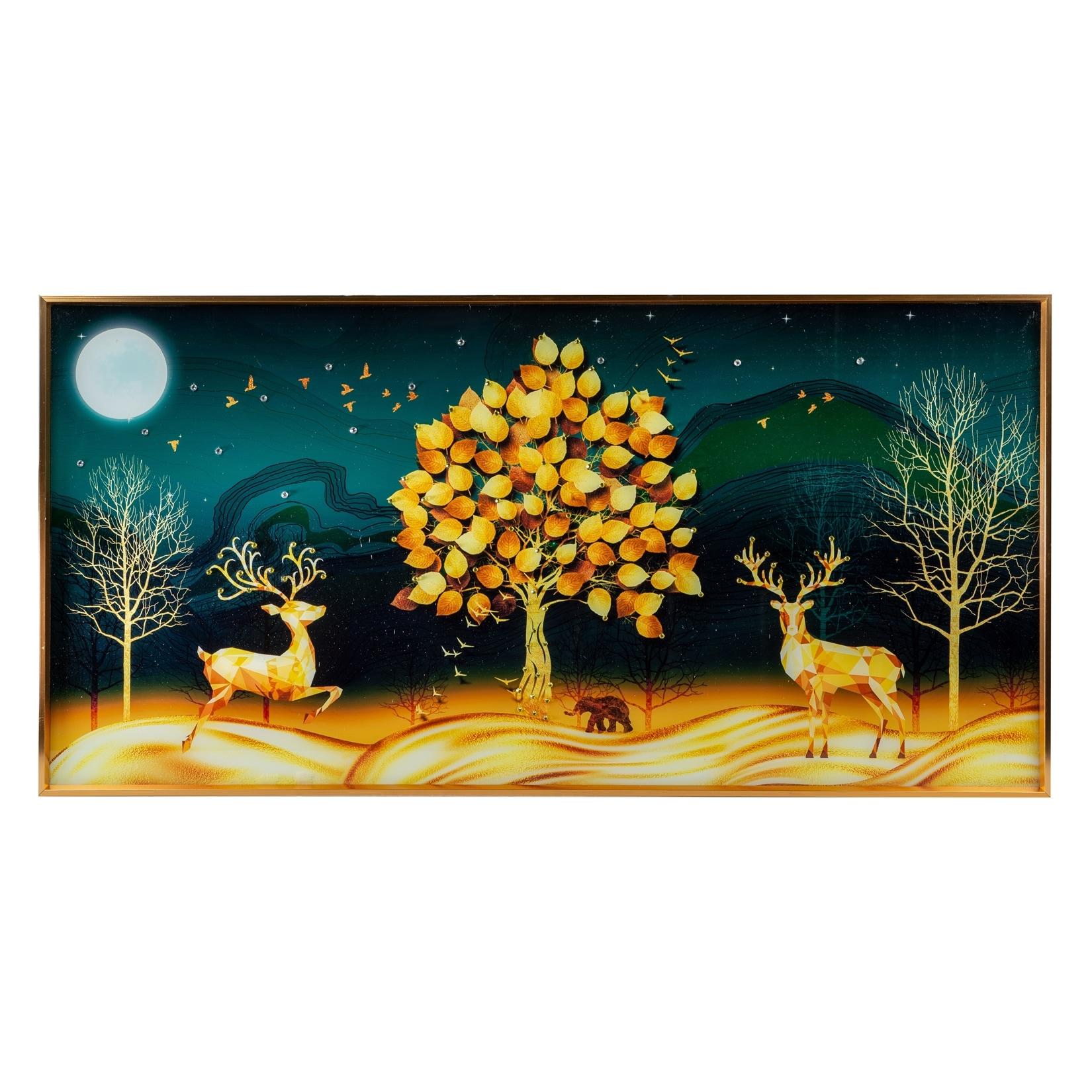 formano Wandbild Wanddeko Diamant Hirsche