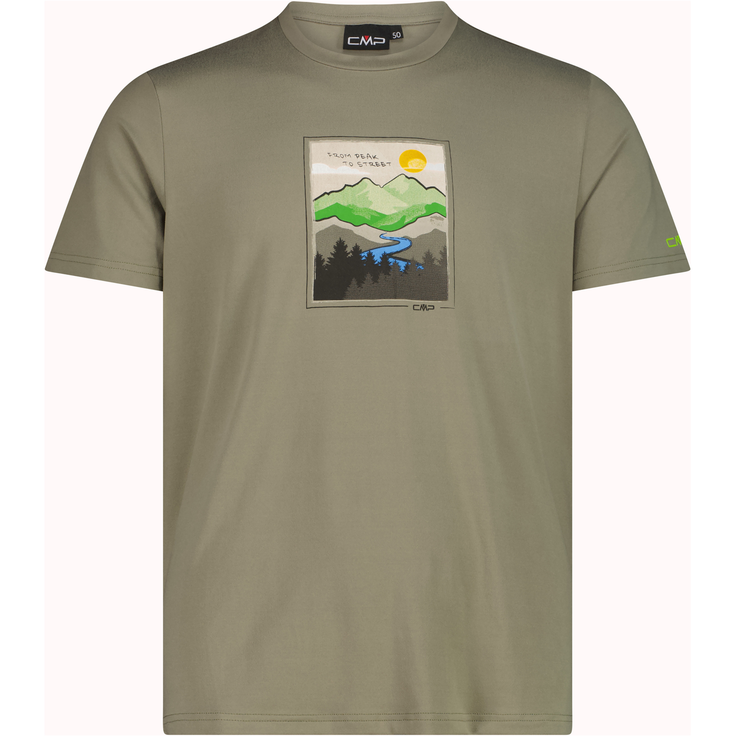 CMP Funktions Herren T-Shirts oliv Größe S Trekking Elastisch