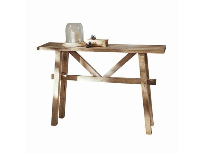 Loberon Konsole Nael, antikbraun Mangoholz mit Antik-Finish, Rustikaler Landhaus-Look, Geringe Tiefe