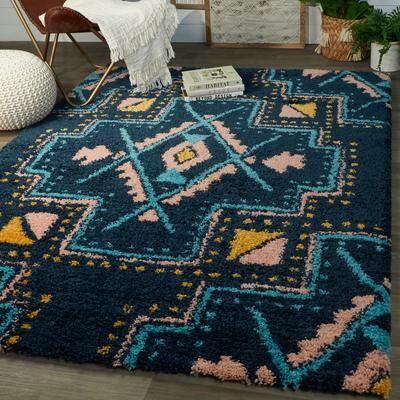 Balta Dakarai Geometric Shag Area Rug