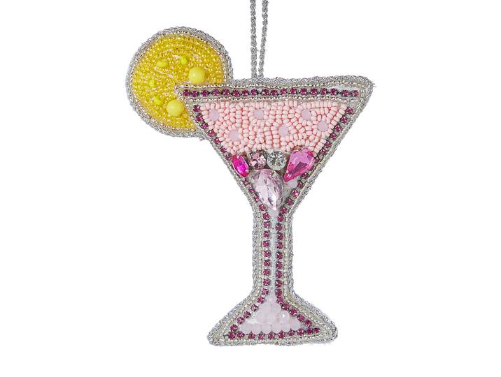 home24 Kersthanger Martini 8 x 9 x 1cm roze/roze