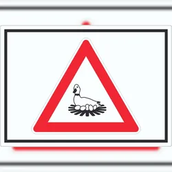 HB-Druck Achtung Brutzeit Aufkleber Symbol A4 (210x297mm)