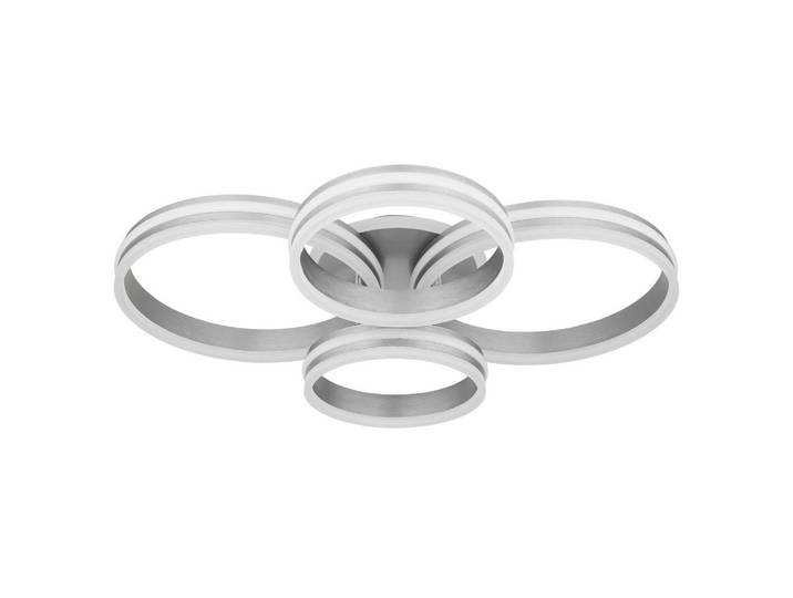 Led-Deckenleuchte Rubio, Grau, Opal, Metall, Kunststoff, 68x14x85 cm, Stufenschalter, Farben fixierbar, Farbtemperaturwechsler, Lampen & Leuchten, LED Beleuchtung, LED-Deckenleuchten