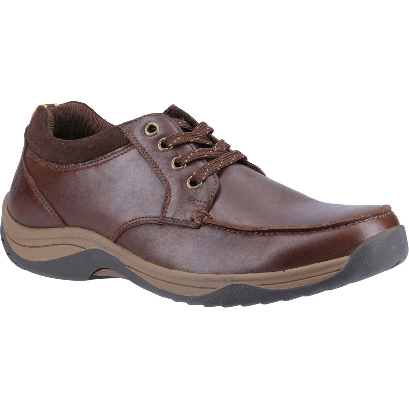 Hush Puppies Derek Leder Herren Kaffee Schnürschuhe