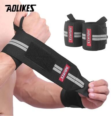 Inspire Essentials AOLIKES Weightlifting Wrist Wraps Adjustable Wrist Support Wraps For Strength Training Powerlifting And Gym Workouts 6