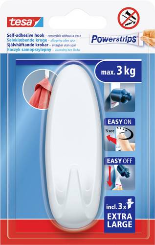 Tesa tesa Powerstrips Haken XL Oval Inhalt: 1St.