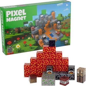 Böttcher-AG Bausteine Pixel Magnet, ab 3 Jahr, Magnetische Bausteine, 143 Stück