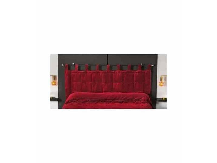 Tête de lit matelassée à brides rouge - Taille: 70x160cm - Coloris: Rouge