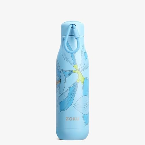 Zoku Thermosfles Hydration 750 ml - Blauw Bloem Design