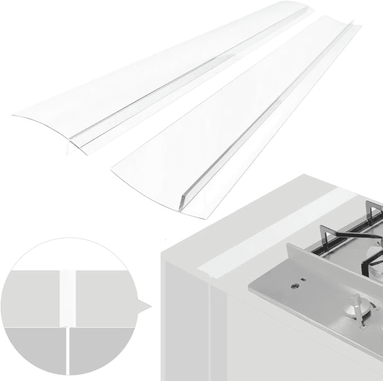 Multisell Products Hub Silicone Stove Counter Gap Cover, Prevent Mess & Odors clear