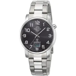 Master Time MTGA-10694-21M Herren-Funkuhr Basic mit Edelstahl-Armband