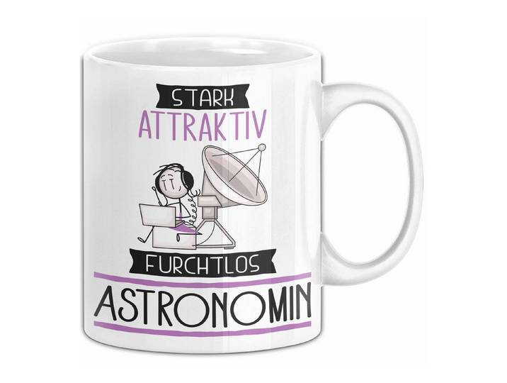 Trendation Tasse Astronomin Tasse Geschenk Becher Stark Attraktiv Furchtlos Astronomi