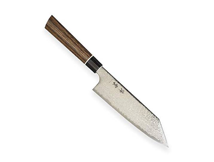 Kanetsugu Zuiun KIRITSUKE/SANTOKUMESSER - Küchenmesser, Chefmesser, Fleischmesser, Allzweckmesser & Japanischer SG2 Pulverstahl & 62 Schichten Damaststahl & 7-Eckige Pakka-Holz Griff, Klinge 180 mm