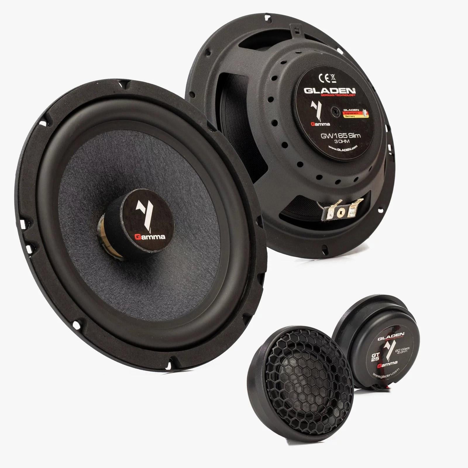 Gladen Gamma 165.2 Slim 2-weg luidsprekersysteem, 16,5 cm