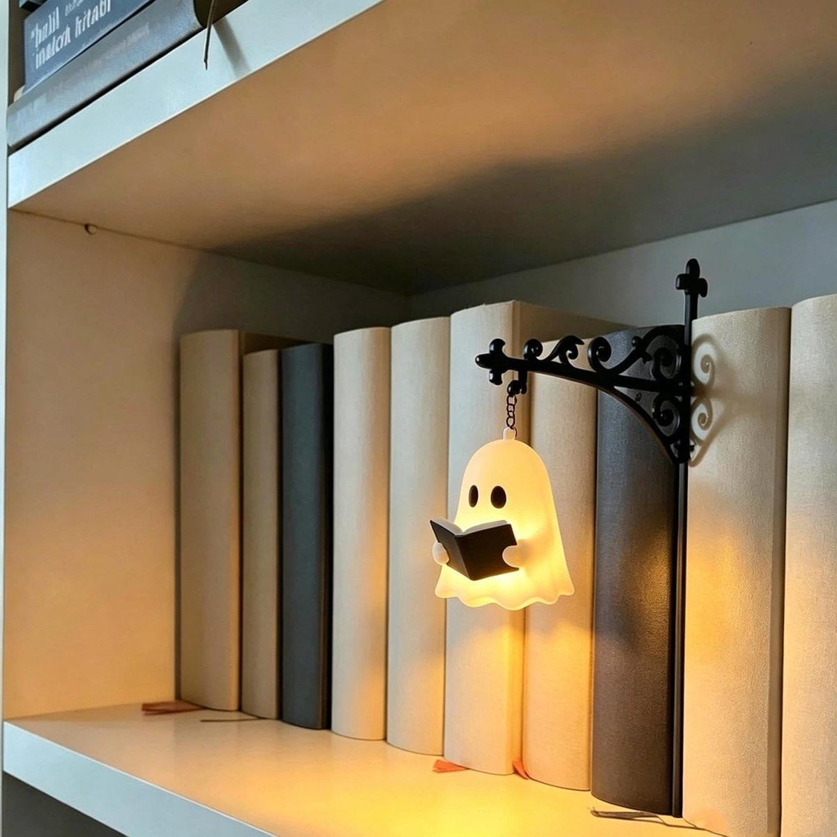 Namajunas Bibliotheeklantaarn - Antieke LED-boekensteun en decoratieve boekenplankverlichting
