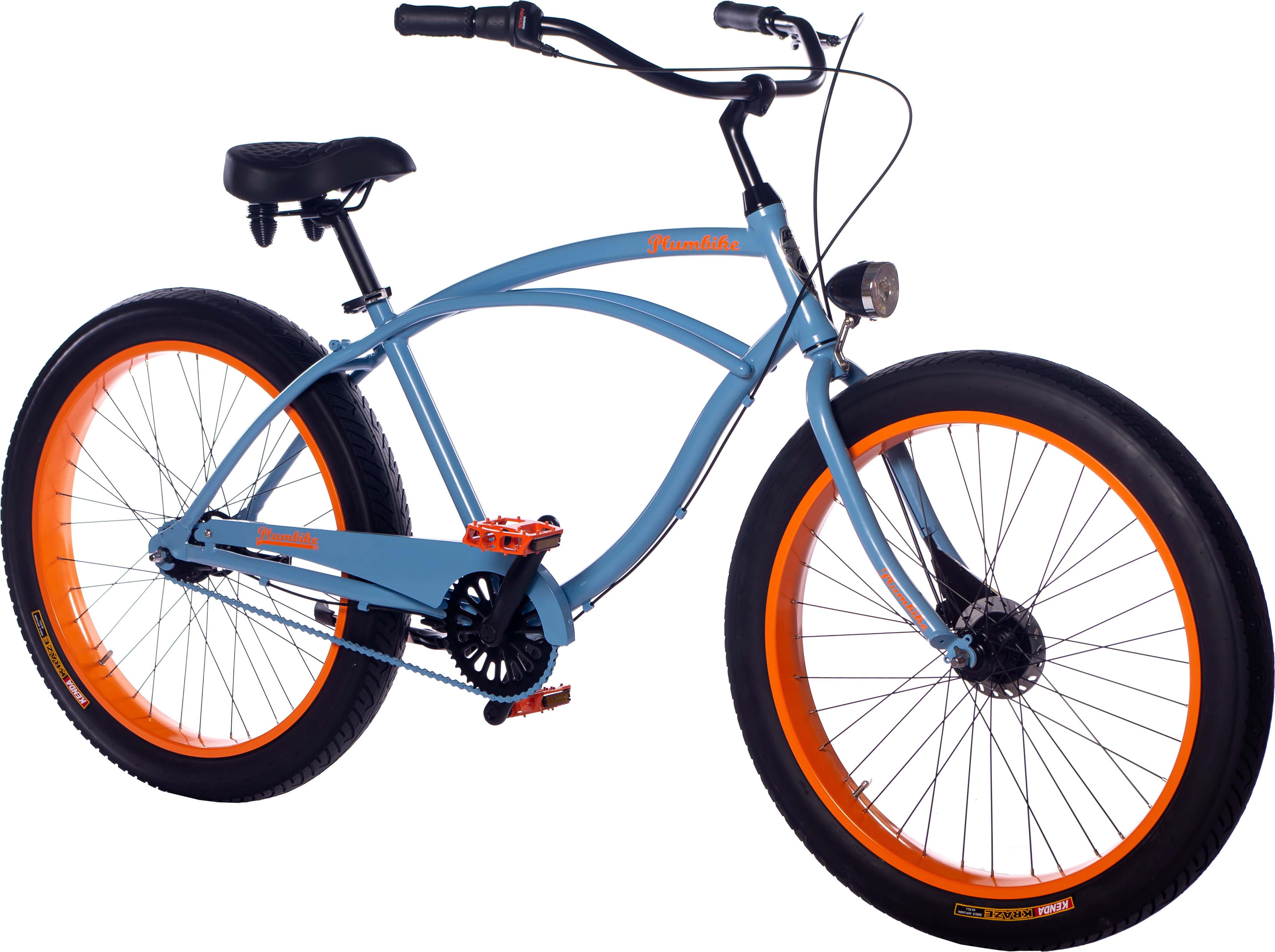 Plumbike Rider X Brooklyn Rad 26", mit Rollenbremse, Breite Felgen - Blau
