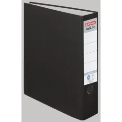 herlitz Ordner Rückenbreite 8 cm DIN A4 Karton schwarz
