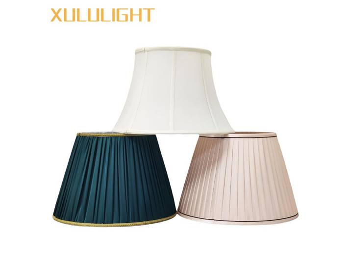 Lampe de table, abat-jour en tissu, lampadaire, abat-jour surdimensionné, accessoires d'éclairage, décoration de la maison, housse en tissu bleu