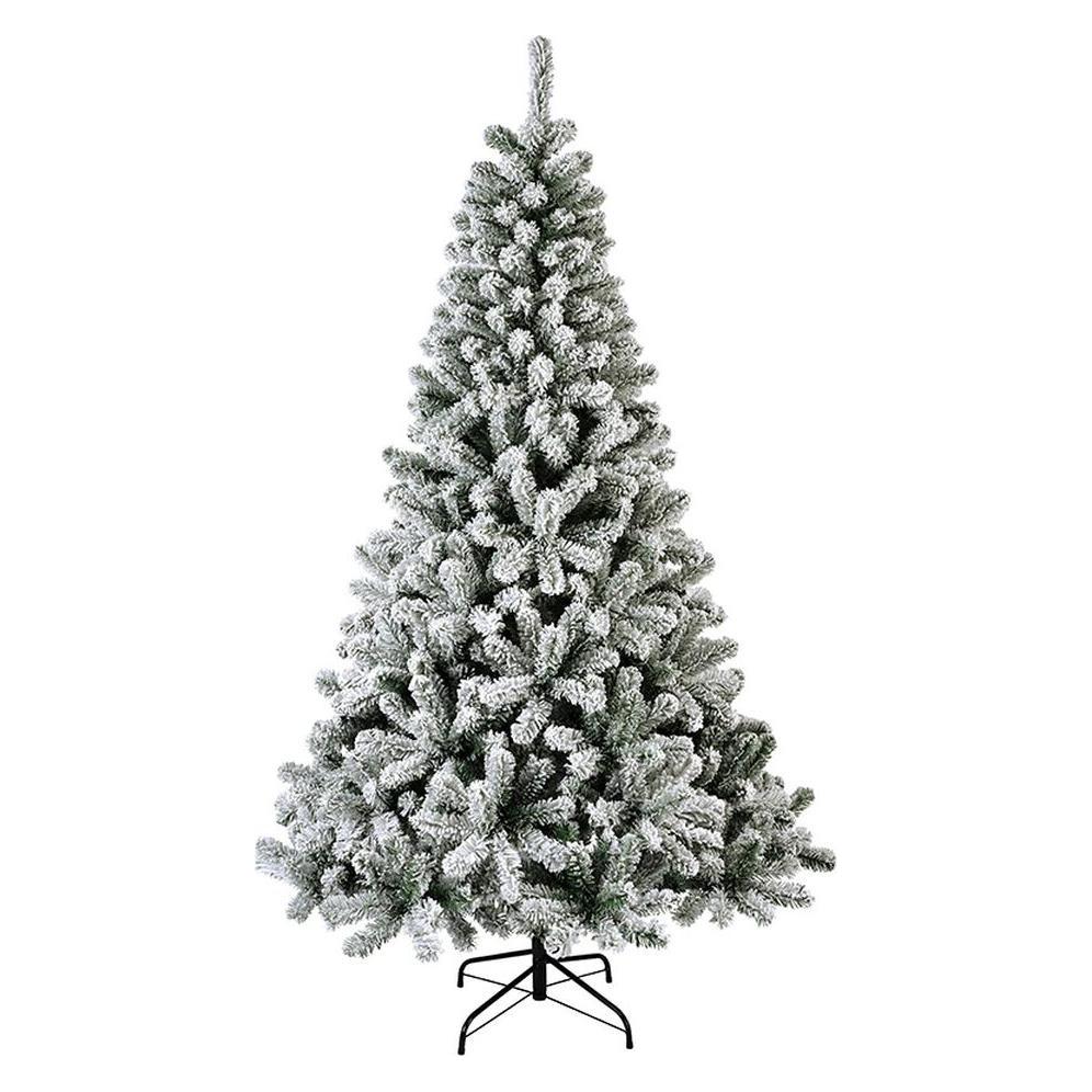 Everlands Weihnachtsbaum Monarca grün PVC Metall Verschneit Ø 126 x 210 cm (49412232)