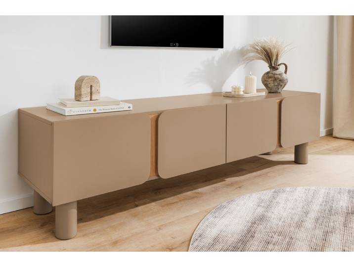 TV-Lowboard COSMO 180cm greige Eichenholz-Design mit Stauraum Modern & Design