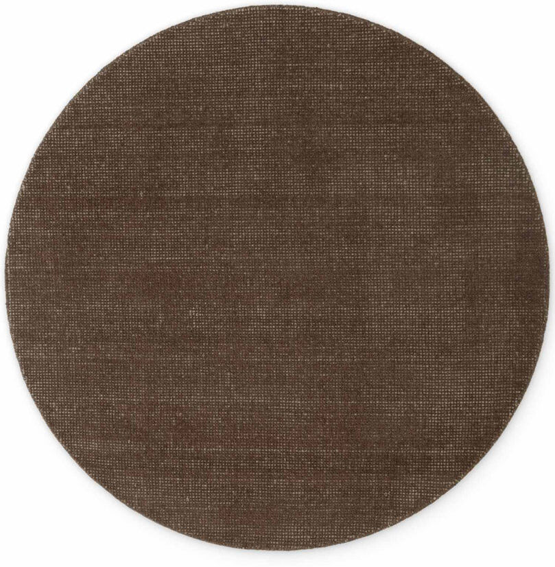Latitude Vive Dewit Wool Hand Woven Area Rug Brown Round 160 cm