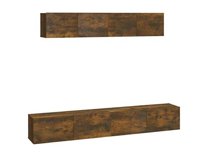 vidaXL 4-delige Tv-meubelset bewerkt hout gerookt eikenkleurig, tv-meubel, hifi-kast, tv kast, hifi-meubel, media-kast, tv meubel, hifi meubel